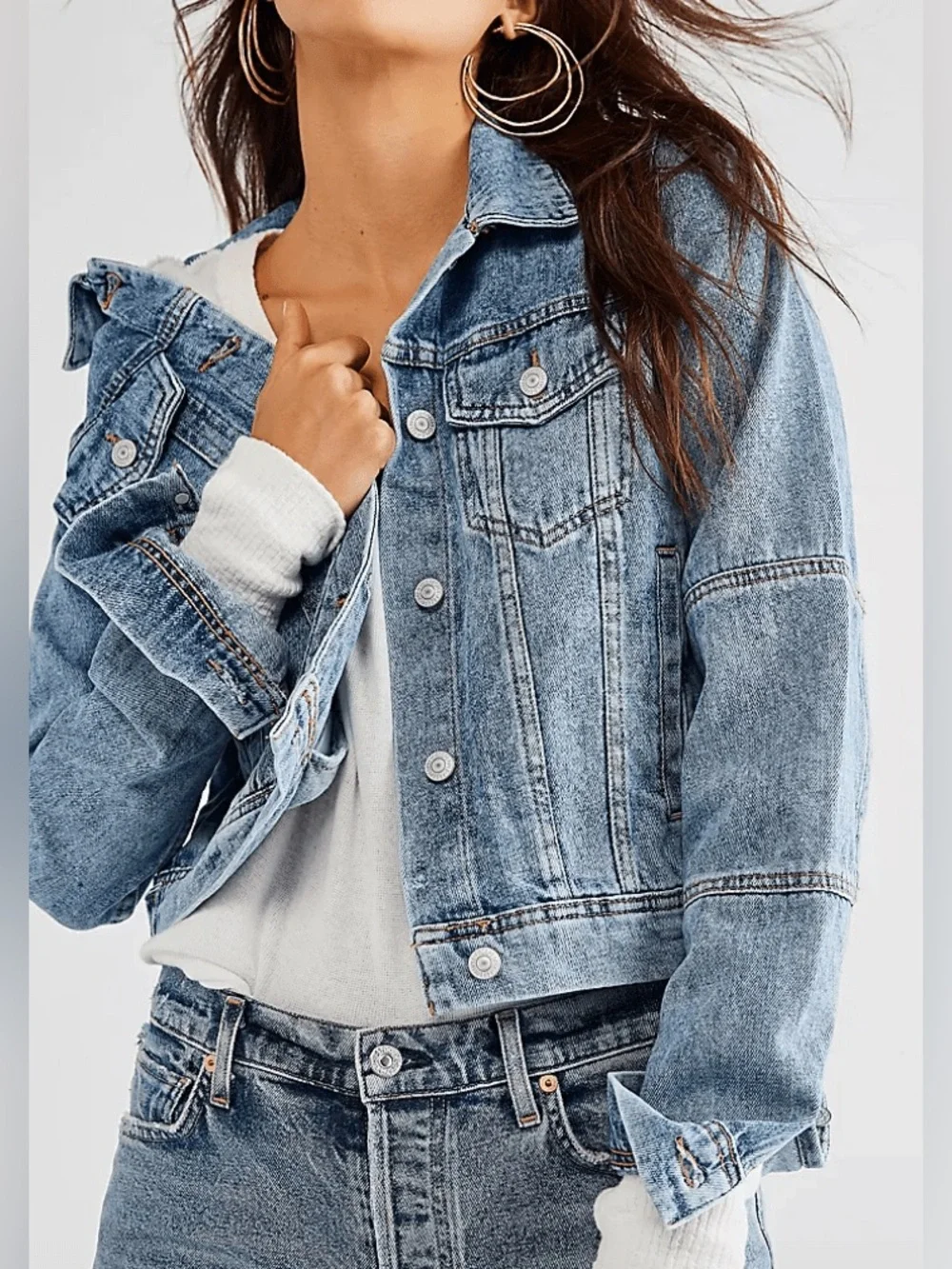 Free People Rumors Denim Jacket - Picture 1 of 10
